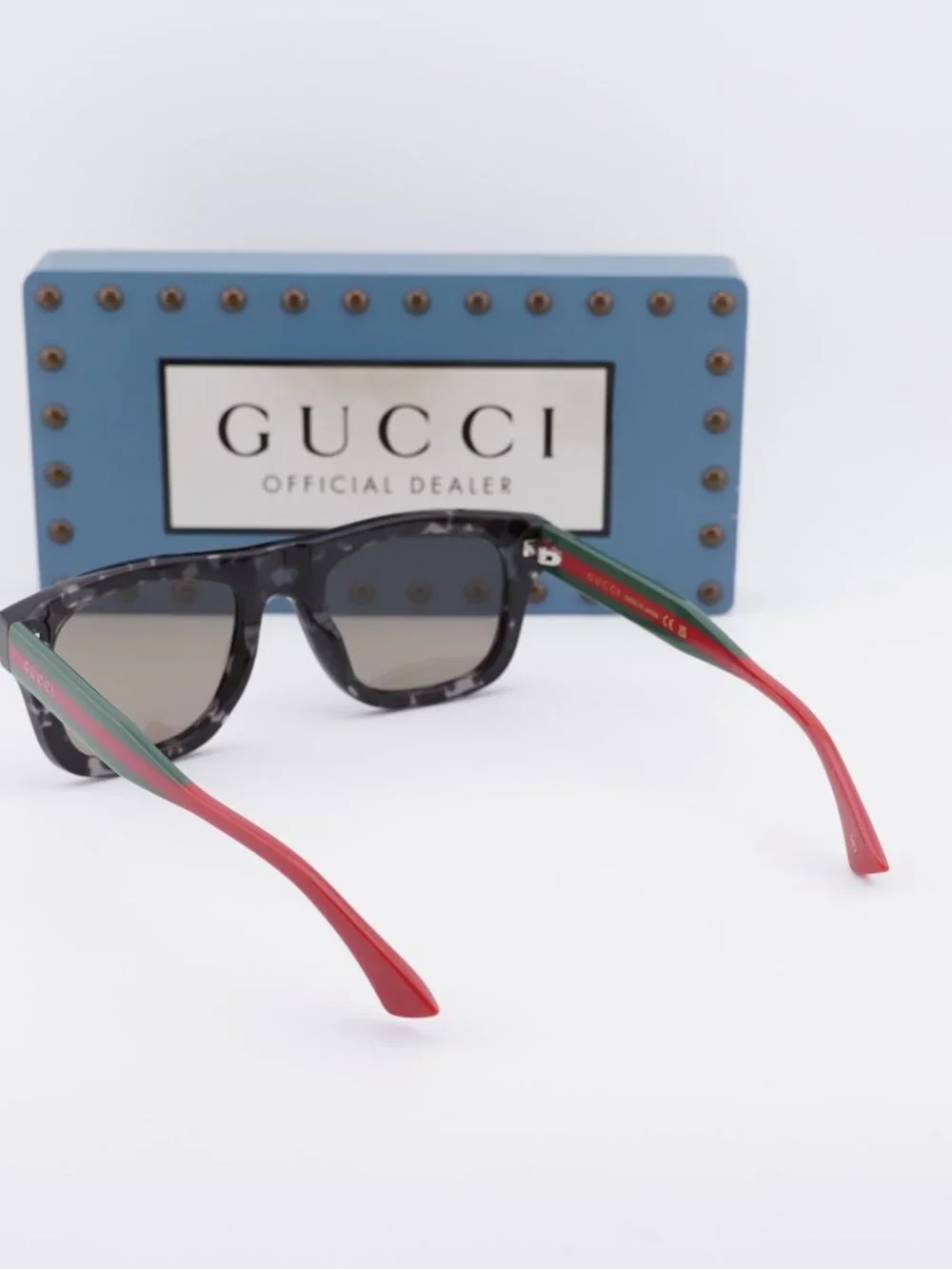 Gucci GG1991S 002 Square Sunglasses - Grey Havana/Brown